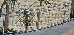 Railings with vertical bars welded uprights