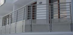 Railings with sheet sheets metal, stainless steel